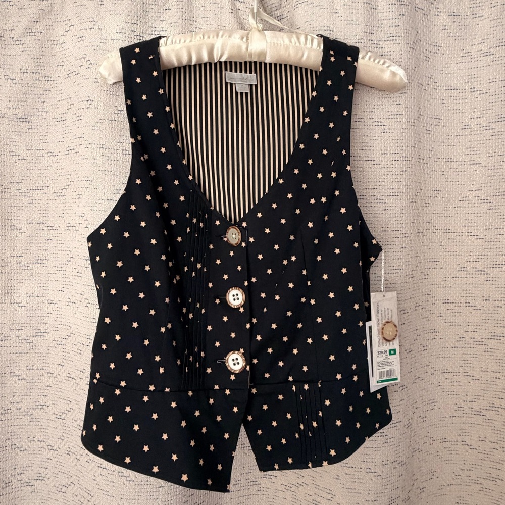 Jovovich- Hawk for Target Black and Gold Star Patterned Top
